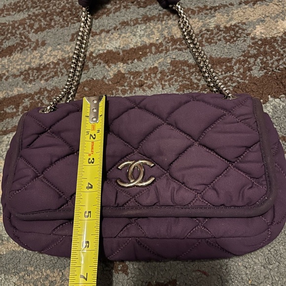 Chanel Purple Quilted Shoulder Bag with Chain Strap - Picture 6 of 6